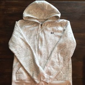 White/gray under armour full zip hoodie
